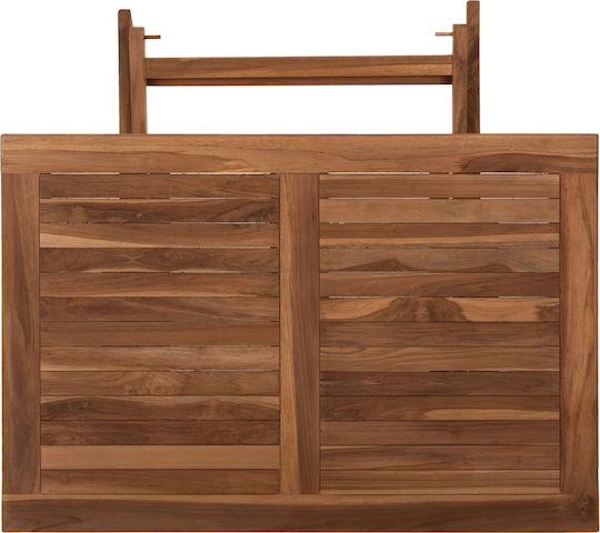 Outdoor Table Made of Teak Foldable Kendall Natural 120x80x75cm