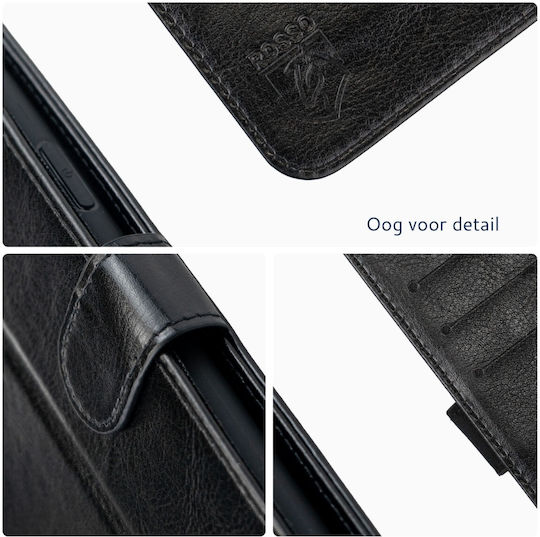 Rosso Element Pu Wallet Δερματίνης Μαύρο (Motorola Edge 40 Pro)