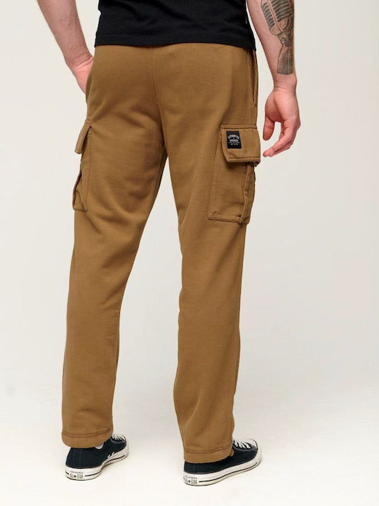 D2 Ovin Cargo Sweatpants with Elastic Brown