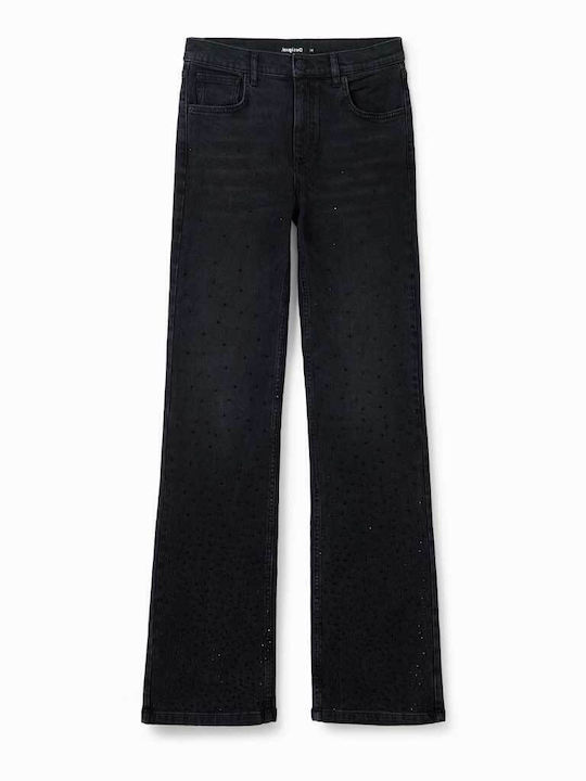 Rem Women's Jean Trousers Flared Black