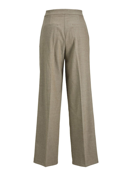 Women's Fabric Trousers Straight Line Gray
