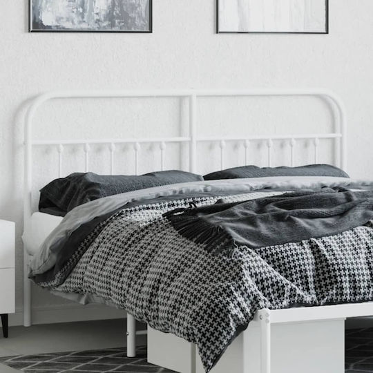 vidaXL Metallic White Bed Headboard 187x100cm