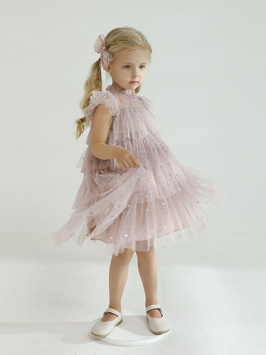 TakTakBaby Kids Dress Tulle Sleeveless Pink