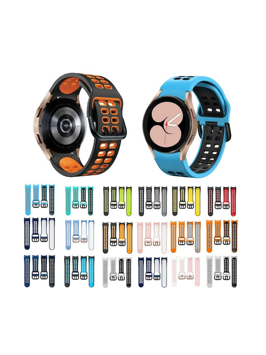 Armband Silikon Orange (Galaxy Watch4/5/6/7/FE/4 Classic/6 Classic/5 Pro)