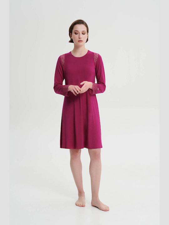 Vamp Winter Women's Nightdress Fuchsia