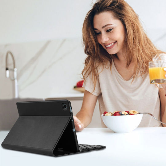 Buddi Zuna Flip Cover With Keyboard In English US Black Galaxy Tab S6 Lite 10.4