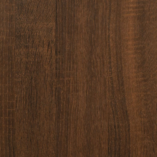 Rectangular Zigon Set Wooden Brown Oak 2 Pieces M48xW30xH45cm