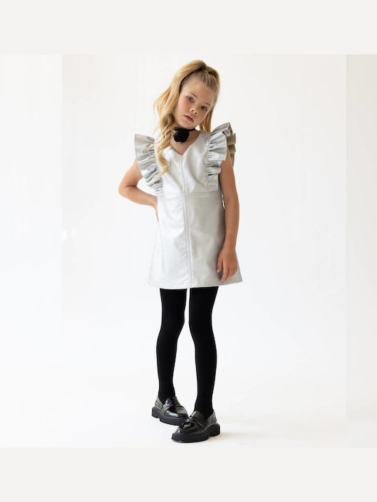 Alice Winter Short Sleeve Dress Silver