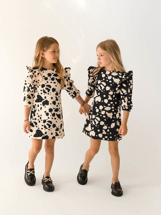 Children's Dress Long Sleeve Animal Print Animal Print