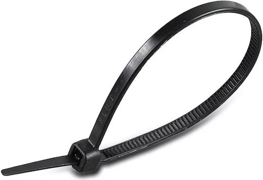 Spap Plastic Cable Ties 200mmx4.8mm In Black Colour 100pcs 4100239