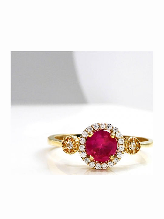 Art d or Set cu Cercei & Inel din Aur 14K cu Pietre