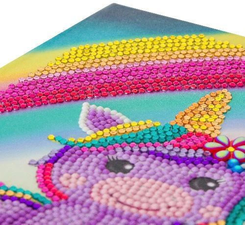Craft Buddy Notebook Crystal Art Unicorn Smile Set 5 Notizbücher