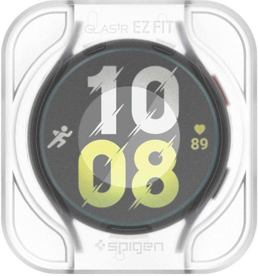 Spigen EZ FIT GLAS.tR Gehärtetes Glas für das Galaxy Watch6 44mm 2Stück AGL06520
