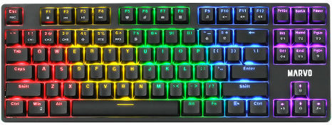 Marvo KG947 Gaming Tastatură Mecanică Tenkeyless cu Custom Blue comutatoare și iluminare RGB (Engleză US)