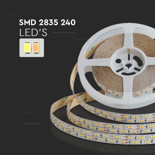 V-TAC Ταινία LED 24V Ρυθμιζόμενο Λευκό Φως 5m Τύπου SMD2835
