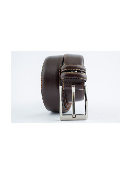 Ageridis Leather Men's Leather Belt Brown