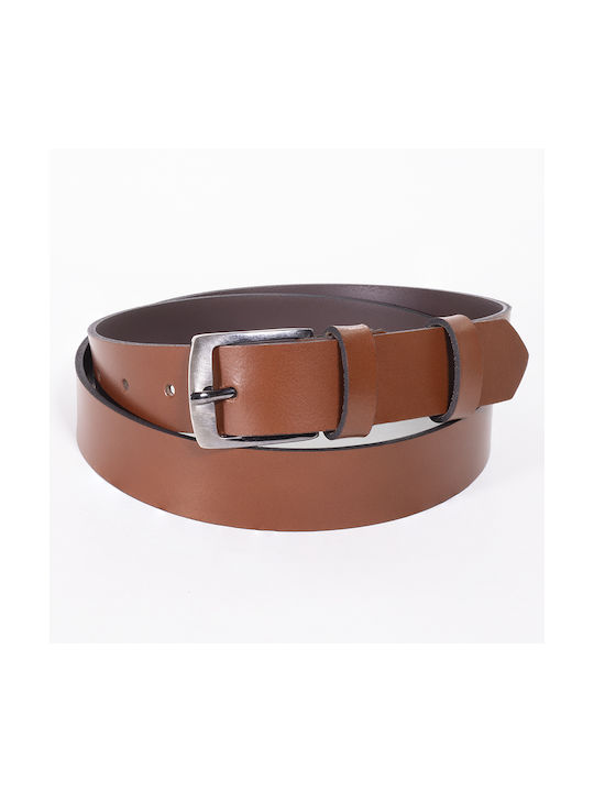 Ageridis Leather Leather Women's Belt Tabac Brown