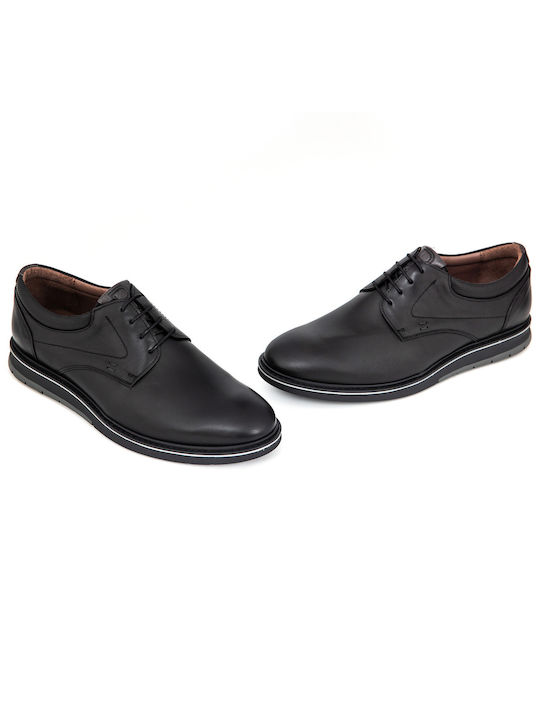 Damiani Men's Leather Casual Shoes Black