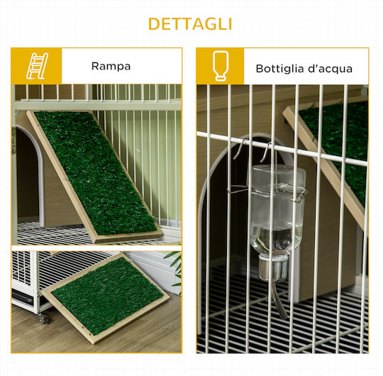 Pawhut D51-331V00AK Κλουβί Κτηνοτροφίας 78x52.5x76.5εκ.