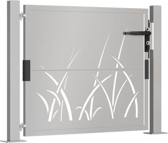 vidaXL Metal Fence Gate in Brown Color 1.05m x 80cm