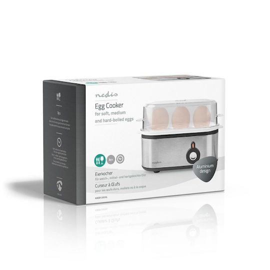 Nedis Βραστήρας Αυγών 3 Θέσεων 210W Ασημί