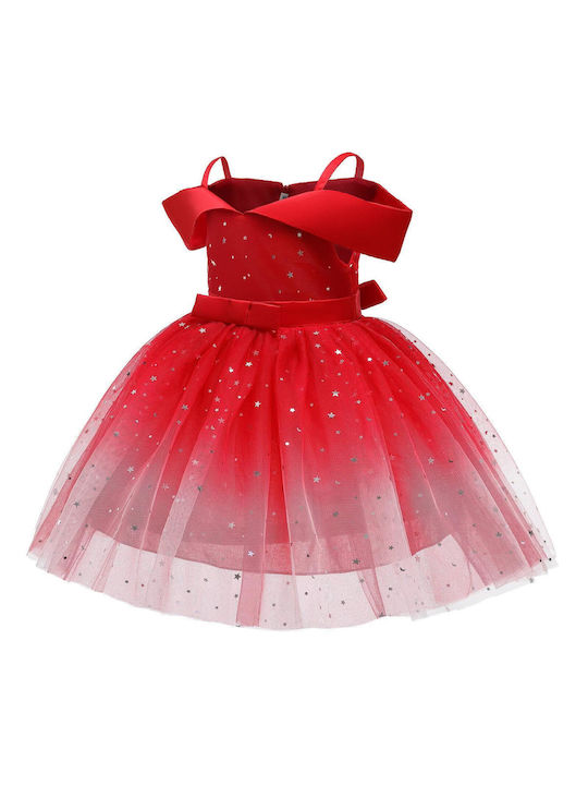 TakTakBaby Kids Dress Tulle Sleeveless Red