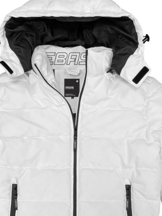 Rebase Herren Winter Jacke Lässig Weiß