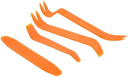 Iso Trade Unelte Pentru Demontarea Radiourilor Și Cleme Din Plastic Pentru Tapet Auto 4 Bucăți