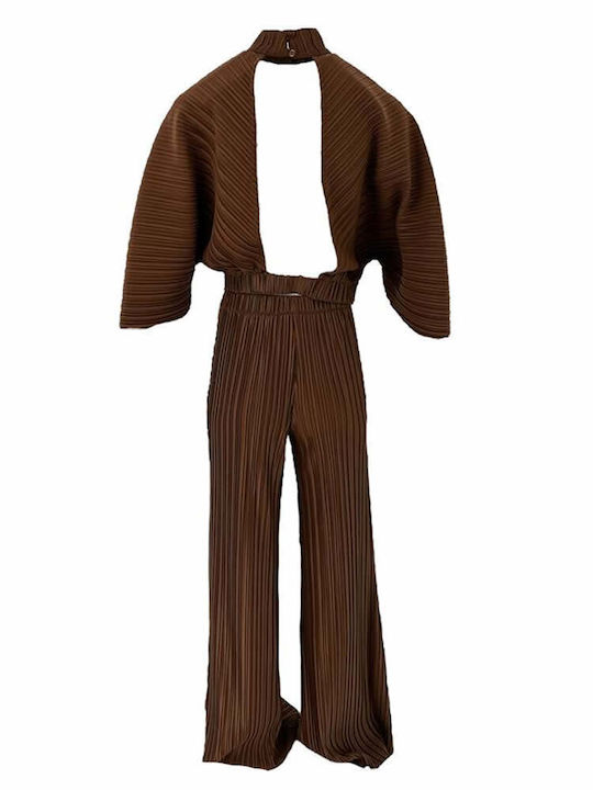 ckontova Women's Brown Set with Trousers