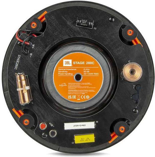 Stage Εντοιχιζόμενο Ηχείο 120W (Τεμάχιο) Μαύρο 280C