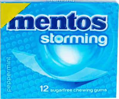 Mentos 12 Chewing gum Storming with Μέντα Flavour Sugar Free 12pcs 33gr