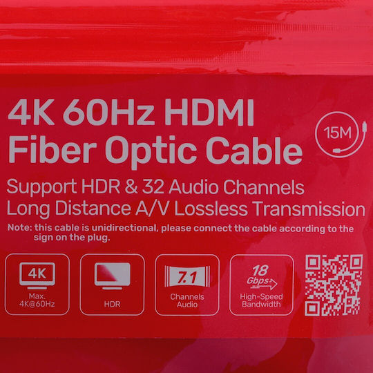 Unitek HDMI 2.0 Premium High Speed 4K 60Hz HDR Cable HDMI Male - HDMI Male 15m Black