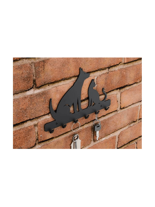 Roline Metal Wall Hanger Black 20x12.7cm 1pc