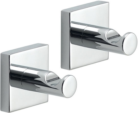 Gedy Άγκιστρο Μπάνιου Μονό με Βίδες Inox Ασημί