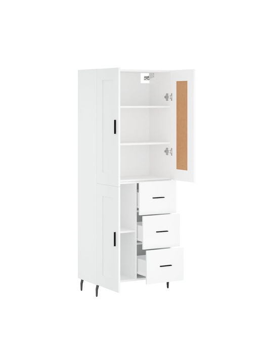 Bibliothek Weiß 69.5x34x180cm