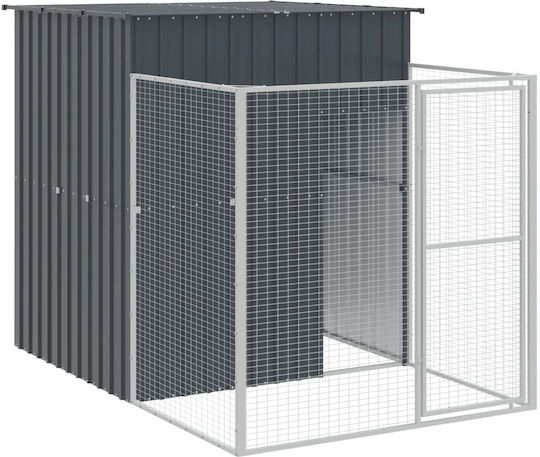 vidaXL Hundehaus Groß Metallisch Außenbereich Gray 165xx181cm