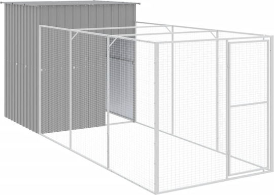 vidaXL Hundehaus Groß Metallisch Außenbereich Gray 165xx181cm
