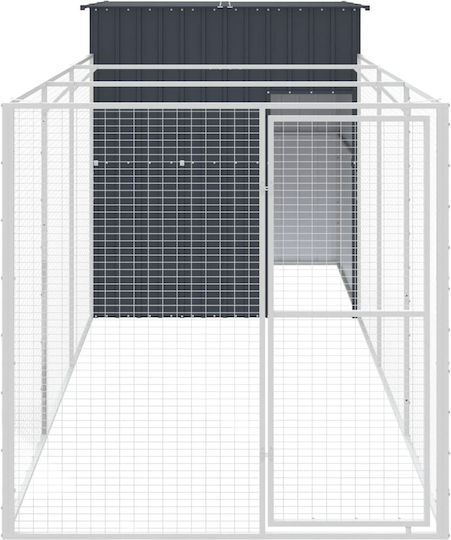 vidaXL Hundehaus Groß Metallisch Außenbereich Gray 165xx181cm