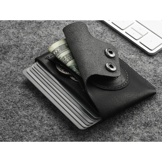 Pularys Leather Case for AirTag in Black Colour