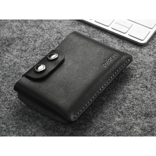 Pularys Leather Case for AirTag in Black Colour