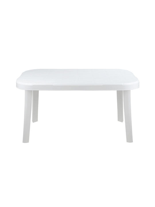 Plastic Masa pentru spații exterioare Mykonos Alb 140x85x75buc