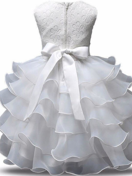 TakTakBaby Kids Dress Tulle Sleeveless White