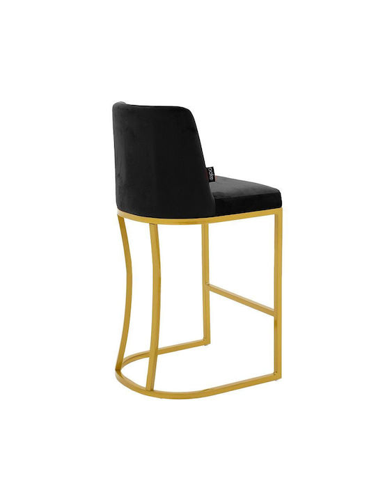 Stool Bar Metallic Gold-plum black 48x46x95cm