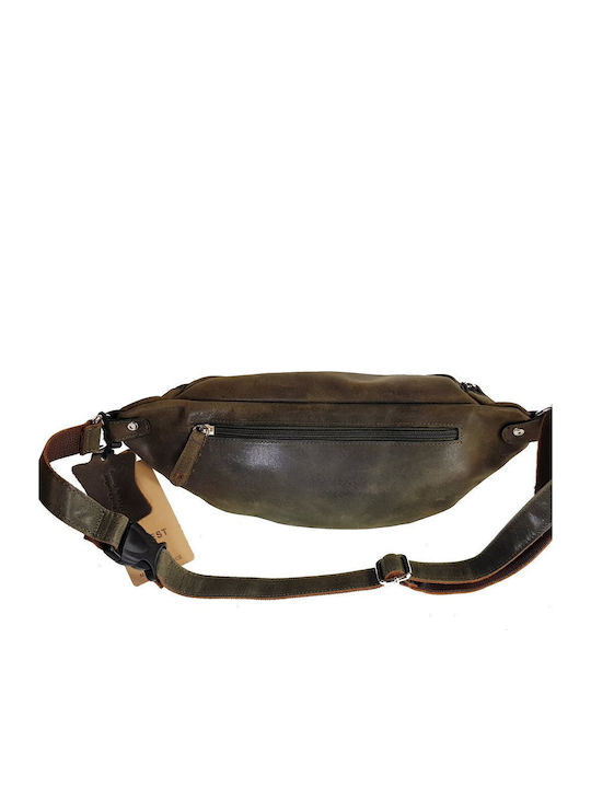 Piele Bum Bag pentru Talie Kaki