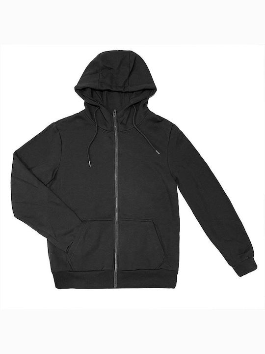 Ustyle Men's Sweatshirt Jacket with Hood Black