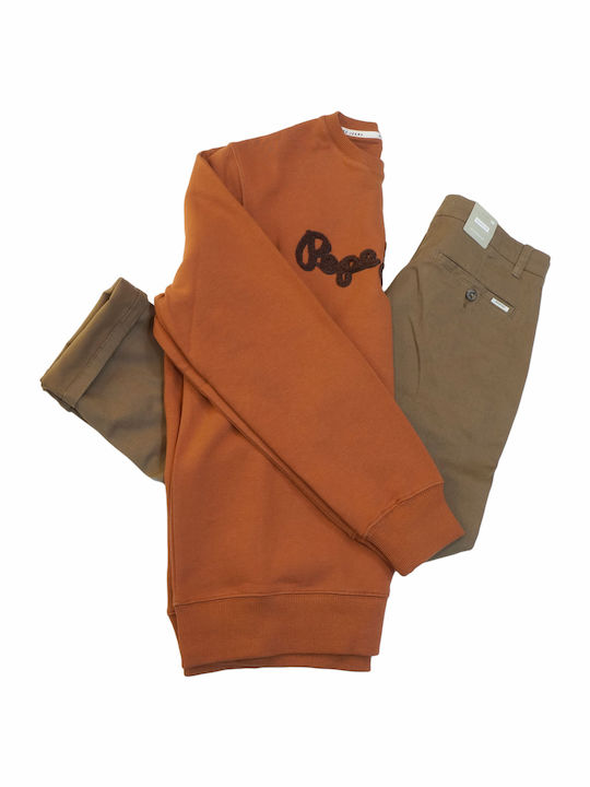 Pepe Jeans Men's Sweatshirt with Hood Orange