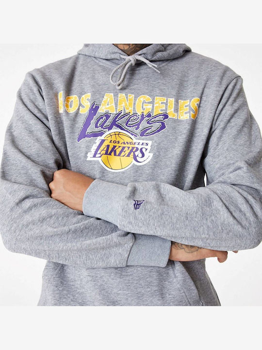 Team Script Hoody La Lakers Суитшърт с Качулка Сив