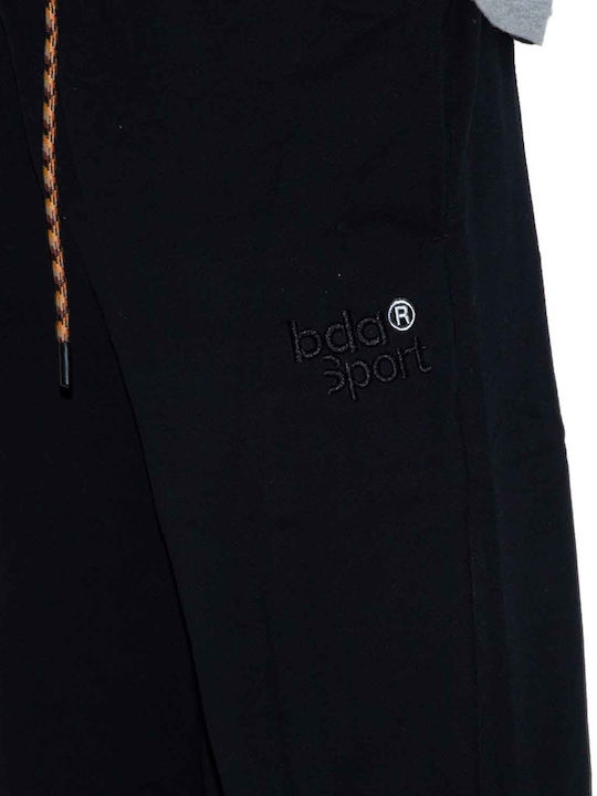 Body Action Men's Fleece Sweatpants with Rubber Black