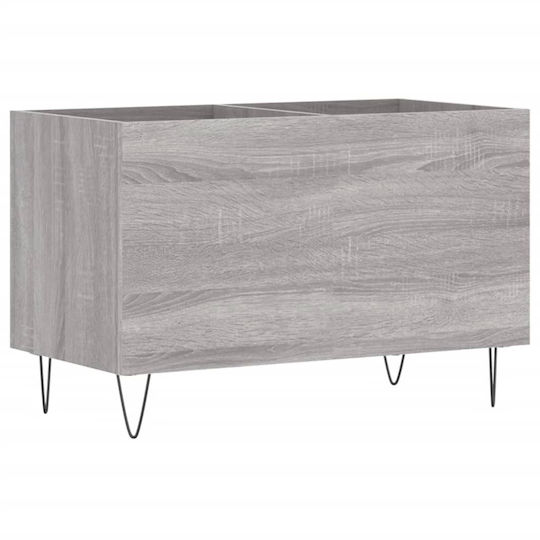 vidaXL Мебел за Hi-Fi Сив 38x74.5x48см