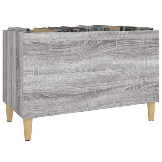 vidaXL Мебел за Hi-Fi Сив 38x74.5x48см